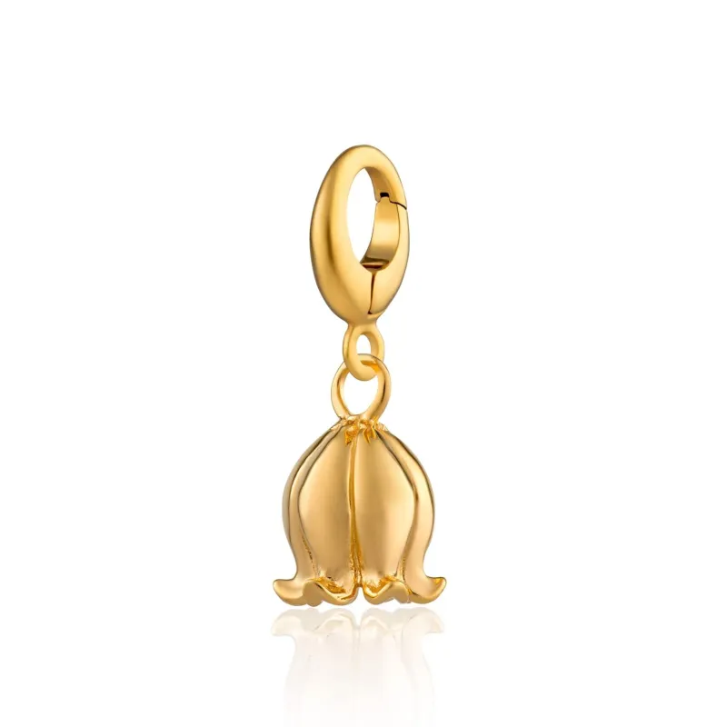 Gold Plated Lily Of The Valley Flower Charm sold by Lily Charmed
