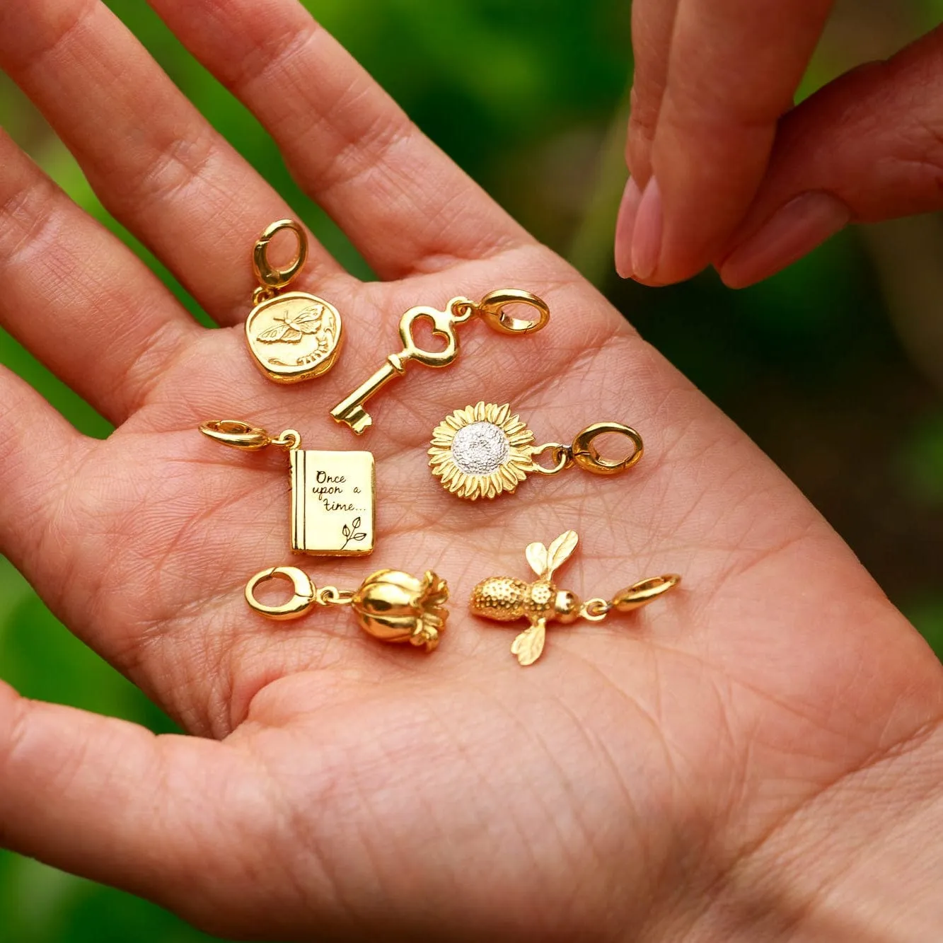 Gold Plated Lily Of The Valley Flower Charm sold by Lily Charmed product image thumbnail 5