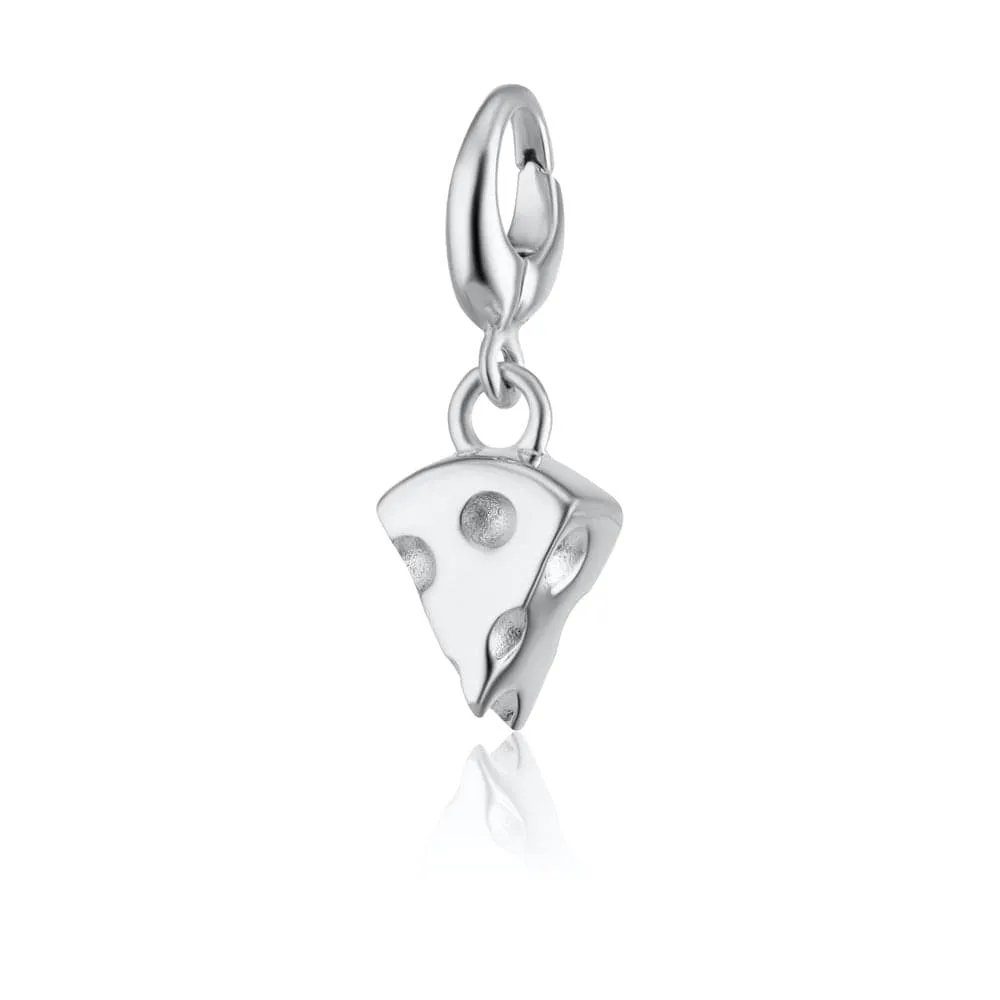 Silver Cheese Slice Charm sold by Lily Charmed