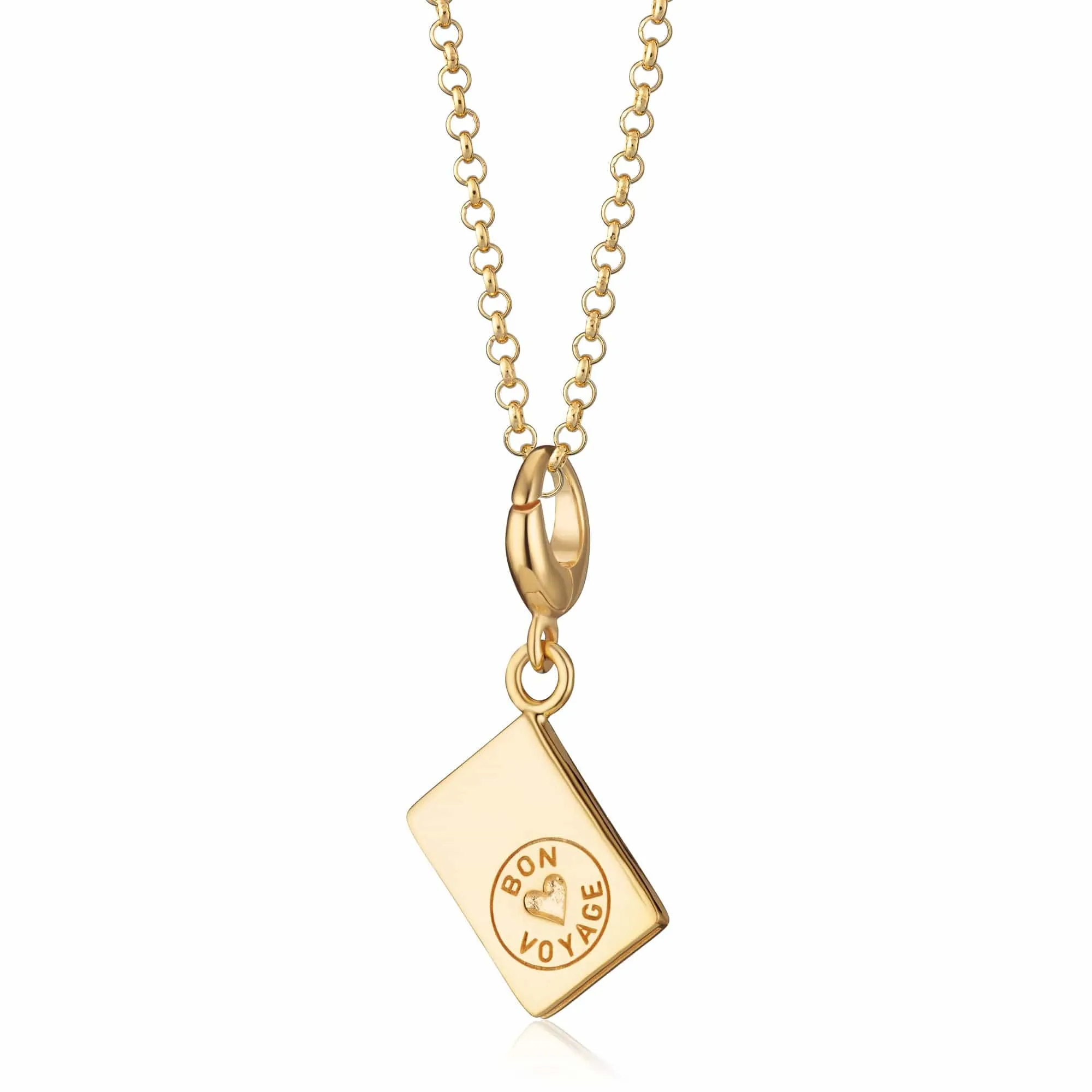 Gold Passport Charm Necklace sold by Lily Charmed product image thumbnail 5