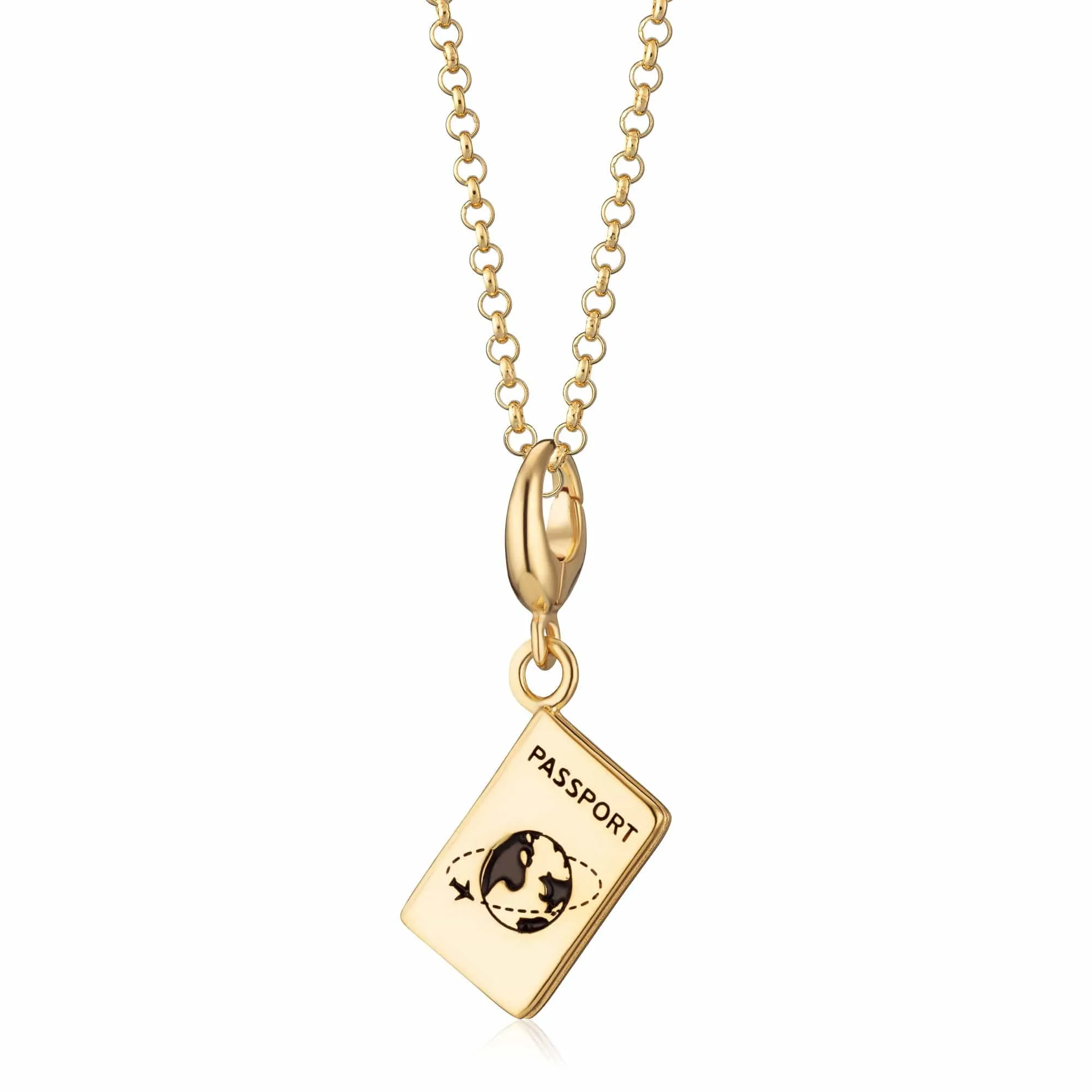 Gold Passport Charm Necklace sold by Lily Charmed product image thumbnail 4