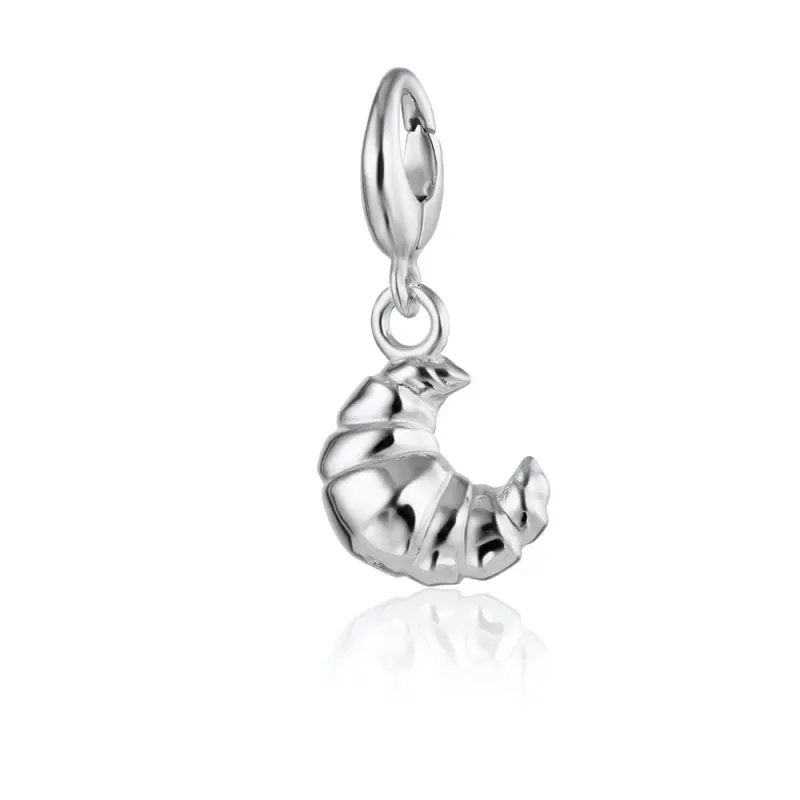 Silver Croissant Charm sold by Lily Charmed