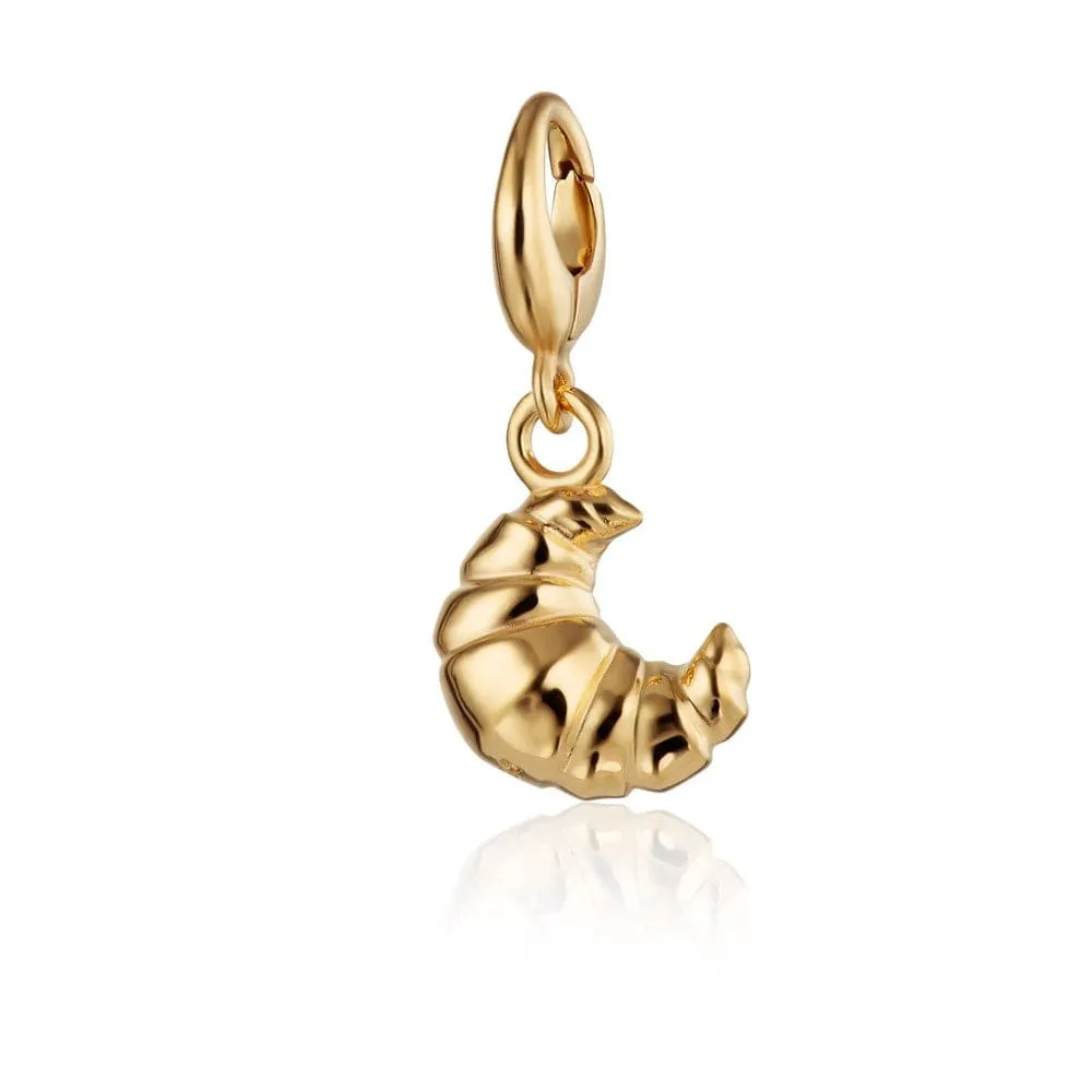 Gold Plated Croissant Charm sold by Lily Charmed