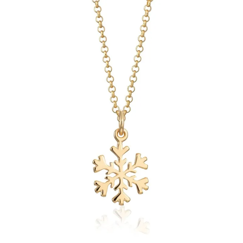 Gold Snowflake Necklace sold by Lily Charmed