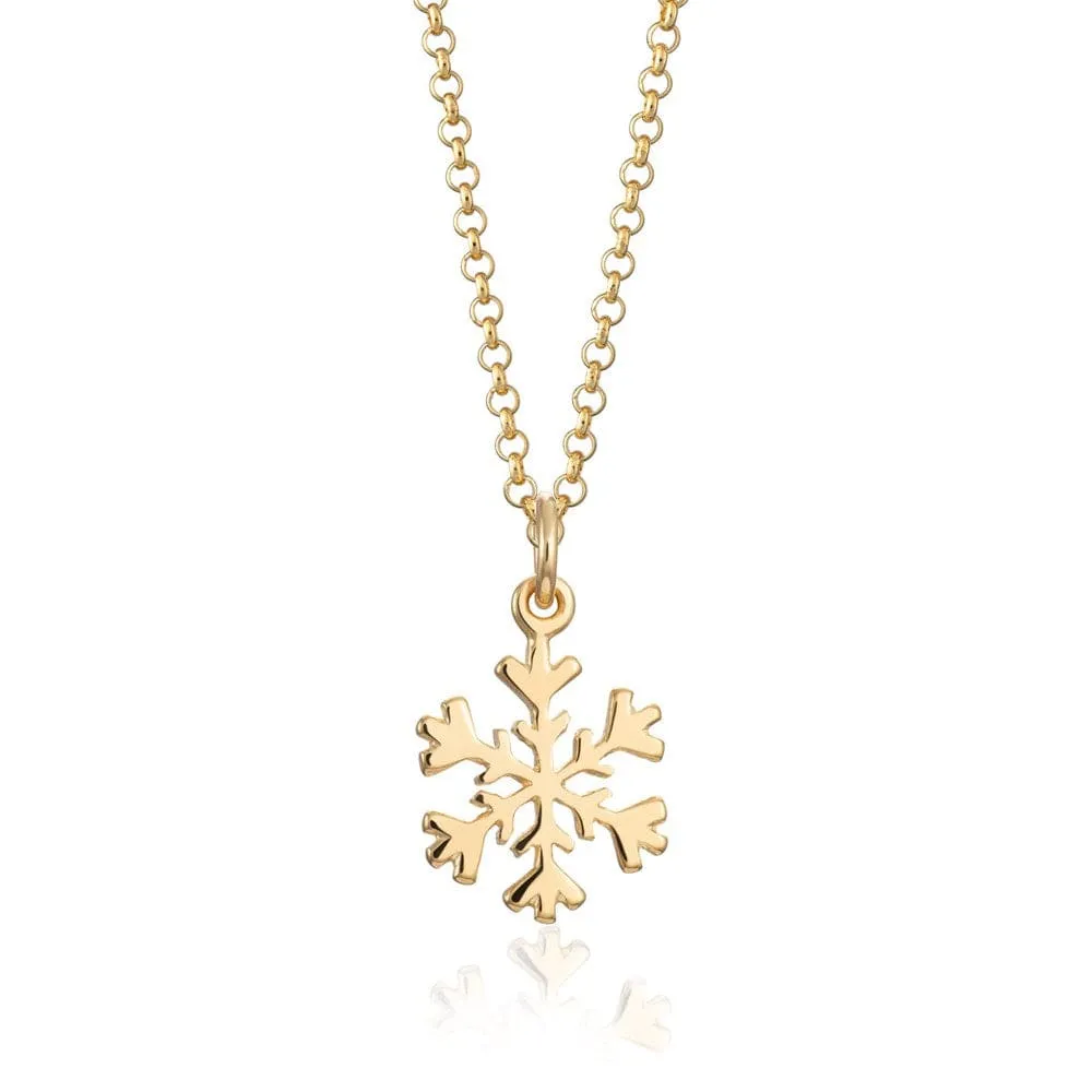 Gold Snowflake Necklace sold by Lily Charmed
