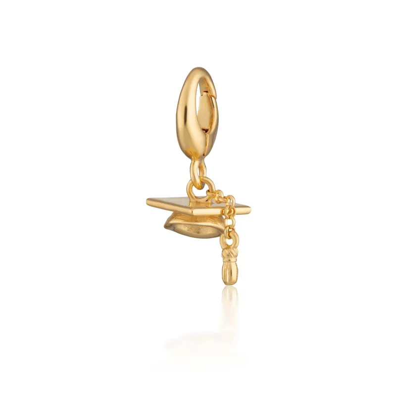 Gold Plated Graduation Hat Charm sold by Lily Charmed
