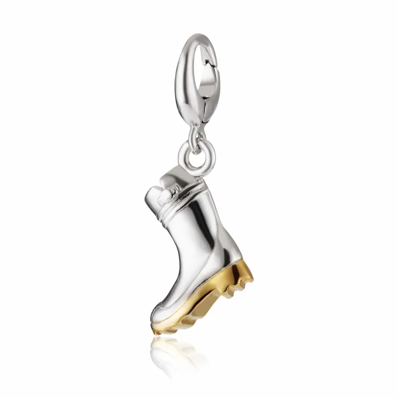 Silver Wellington Boot Charm sold by Lily Charmed
