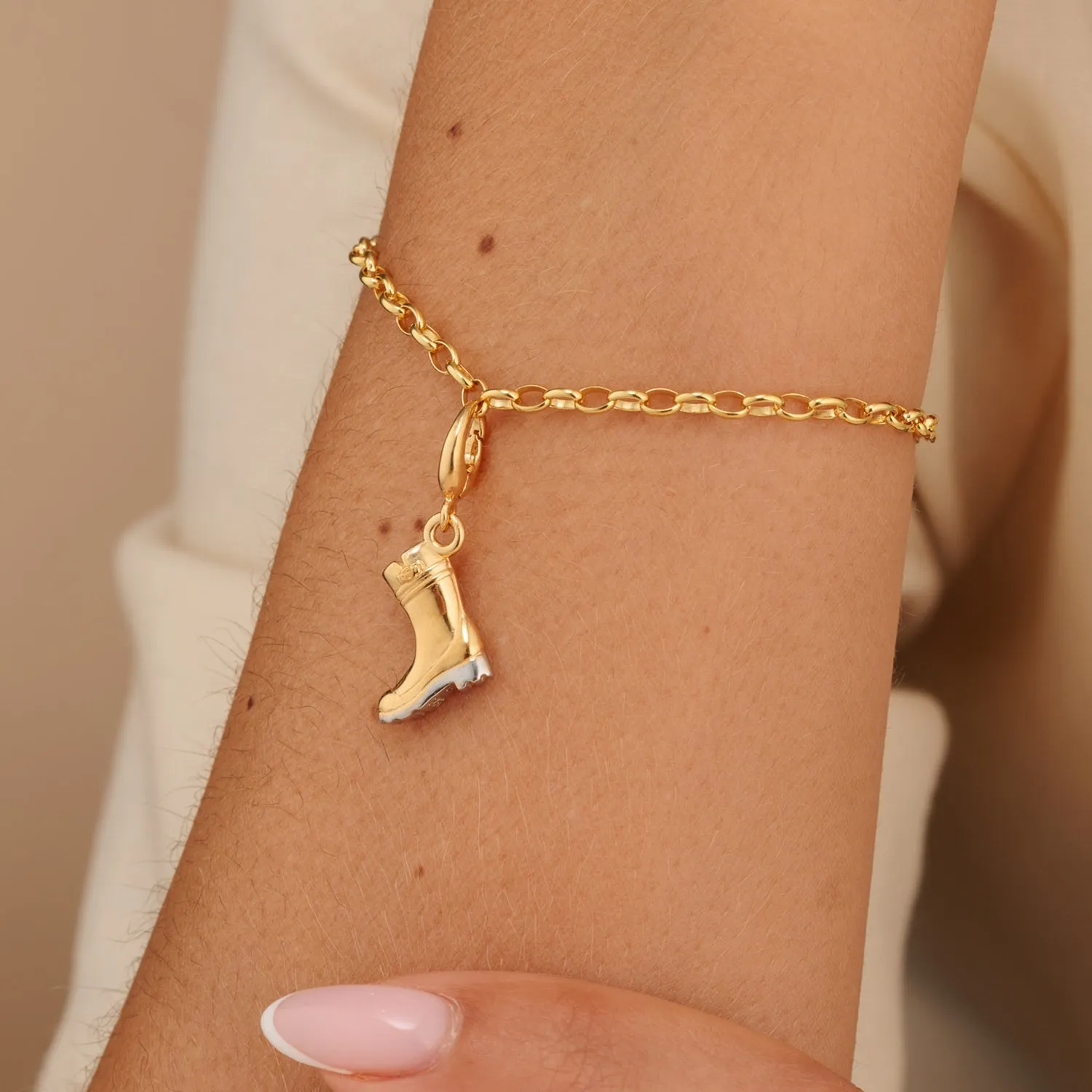 Gold Plated Wellington Boot Charm sold by Lily Charmed product image thumbnail 4