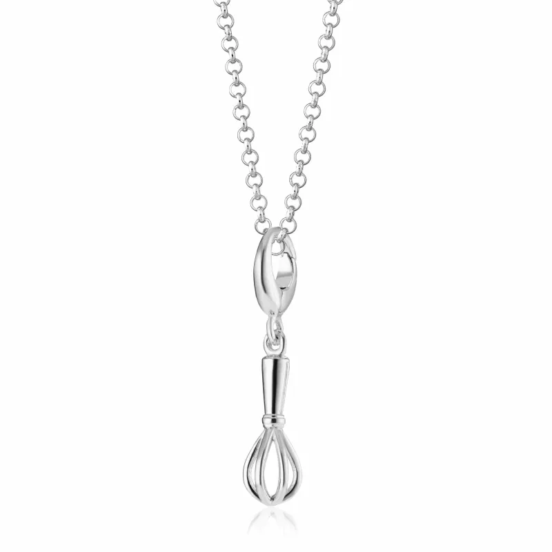 Silver Whisk Charm Necklace sold by Lily Charmed