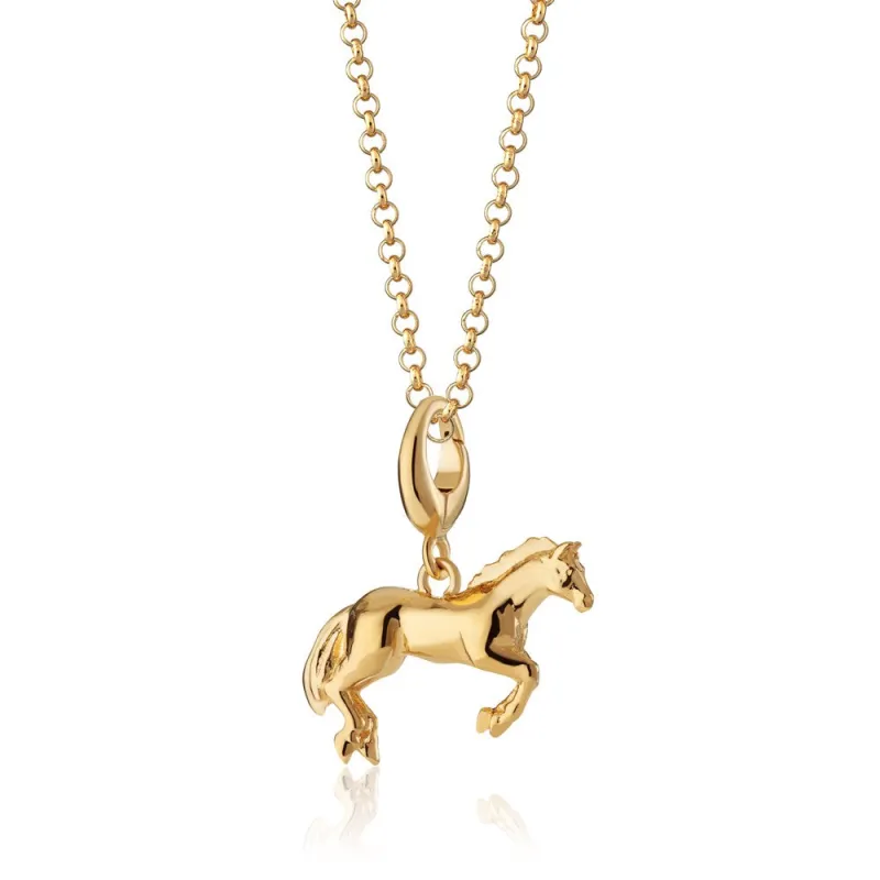 Gold Horse Charm Necklace made by Lily Charmed