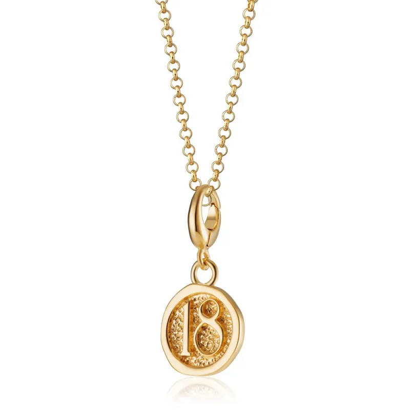 Gold 18th Birthday Charm Necklace made by Lily Charmed