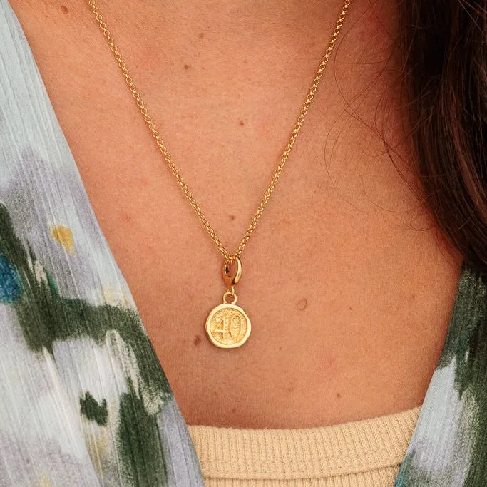 Gold 40th Birthday Charm Necklace sold by Lily Charmed product image thumbnail 2