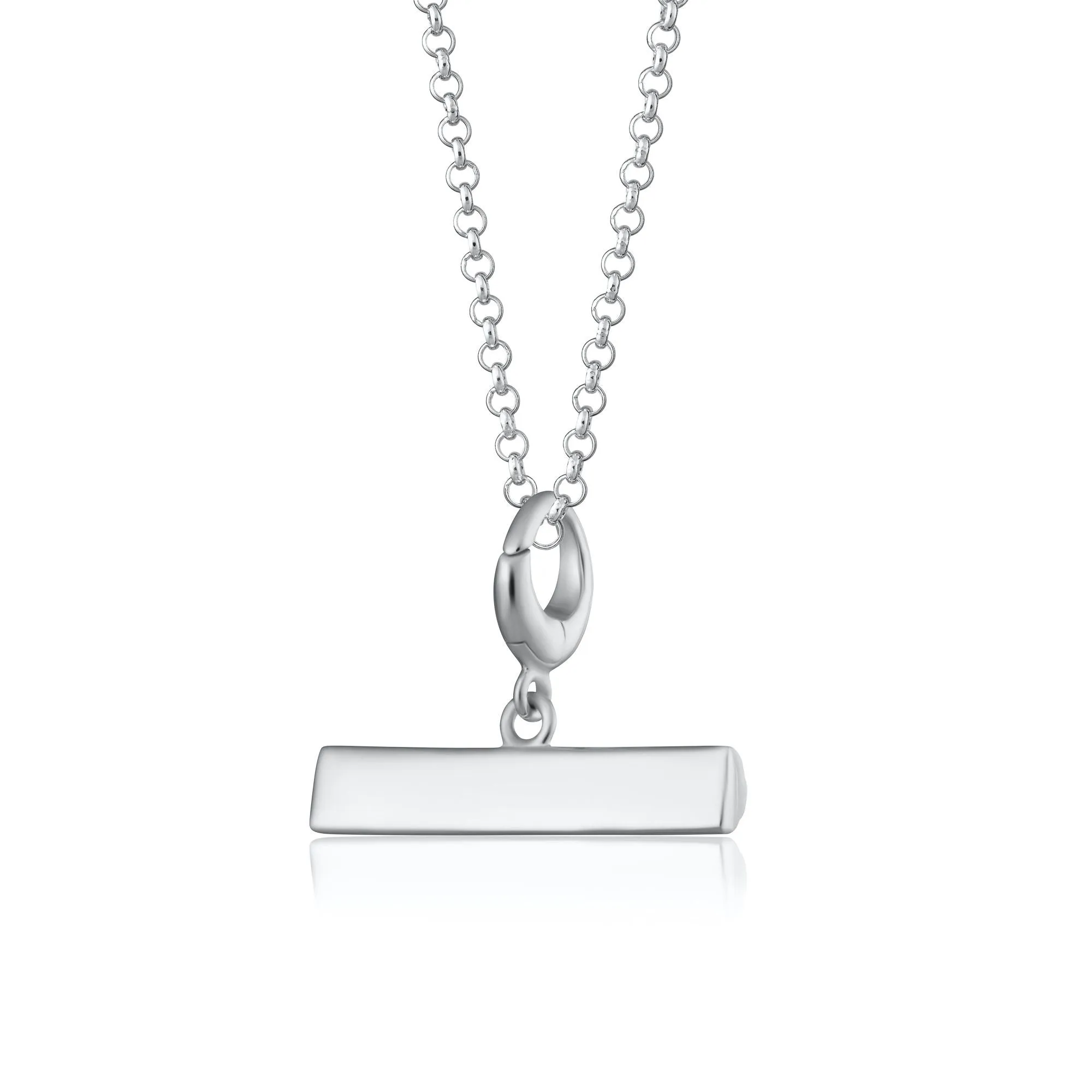 Silver T Bar Charm Necklace sold by Lily Charmed product image thumbnail 2
