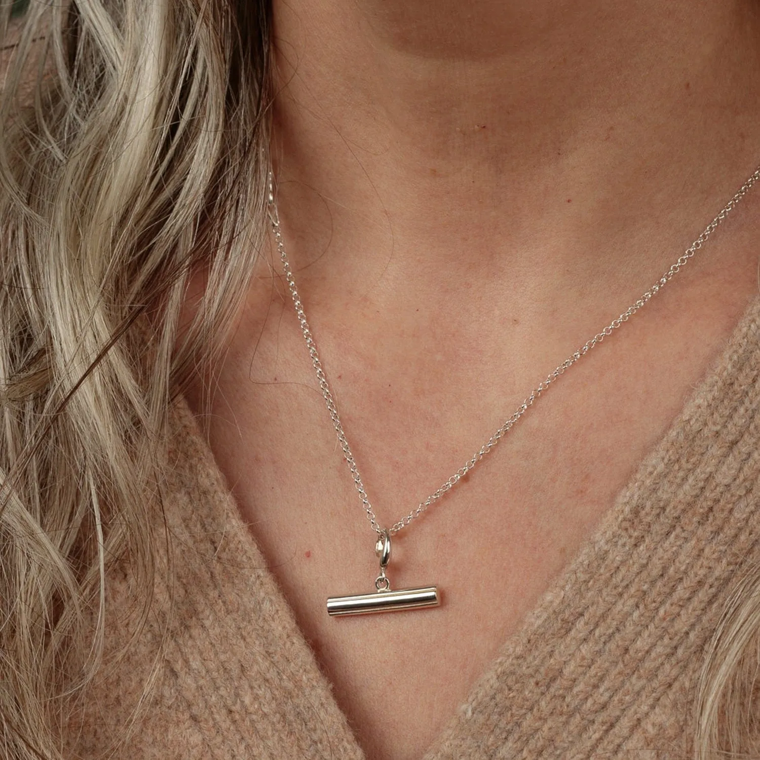 Silver T Bar Charm sold by Lily Charmed product image thumbnail 2