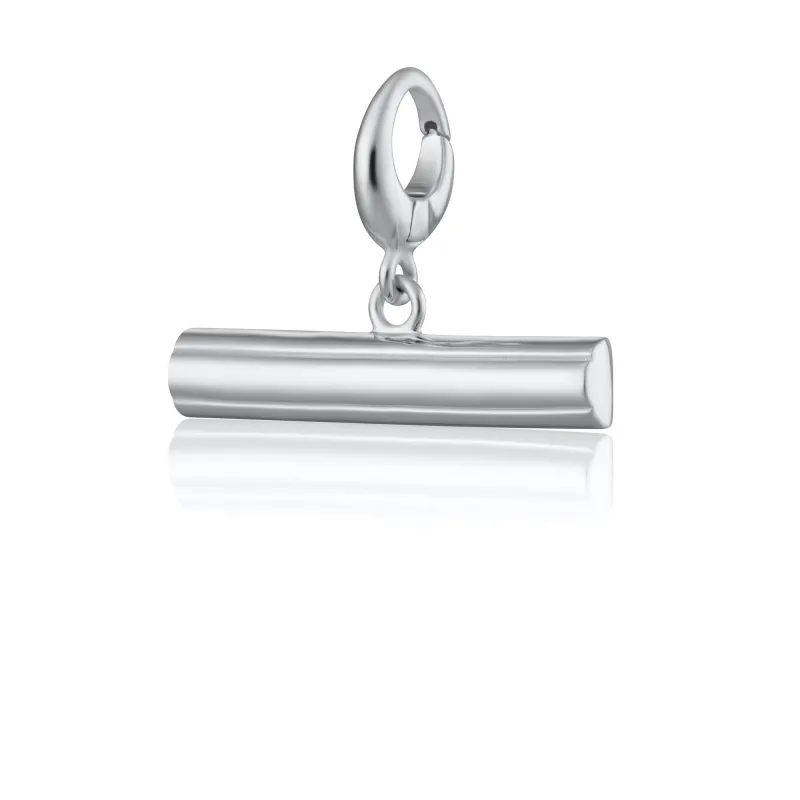 Silver T Bar Charm made by Lily Charmed