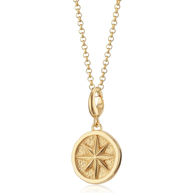 Gold North Star Charm Necklace made by Lily Charmed