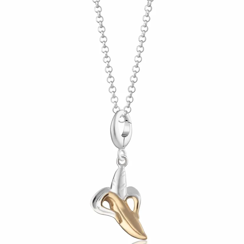Silver Banana Charm Necklace made by Lily Charmed