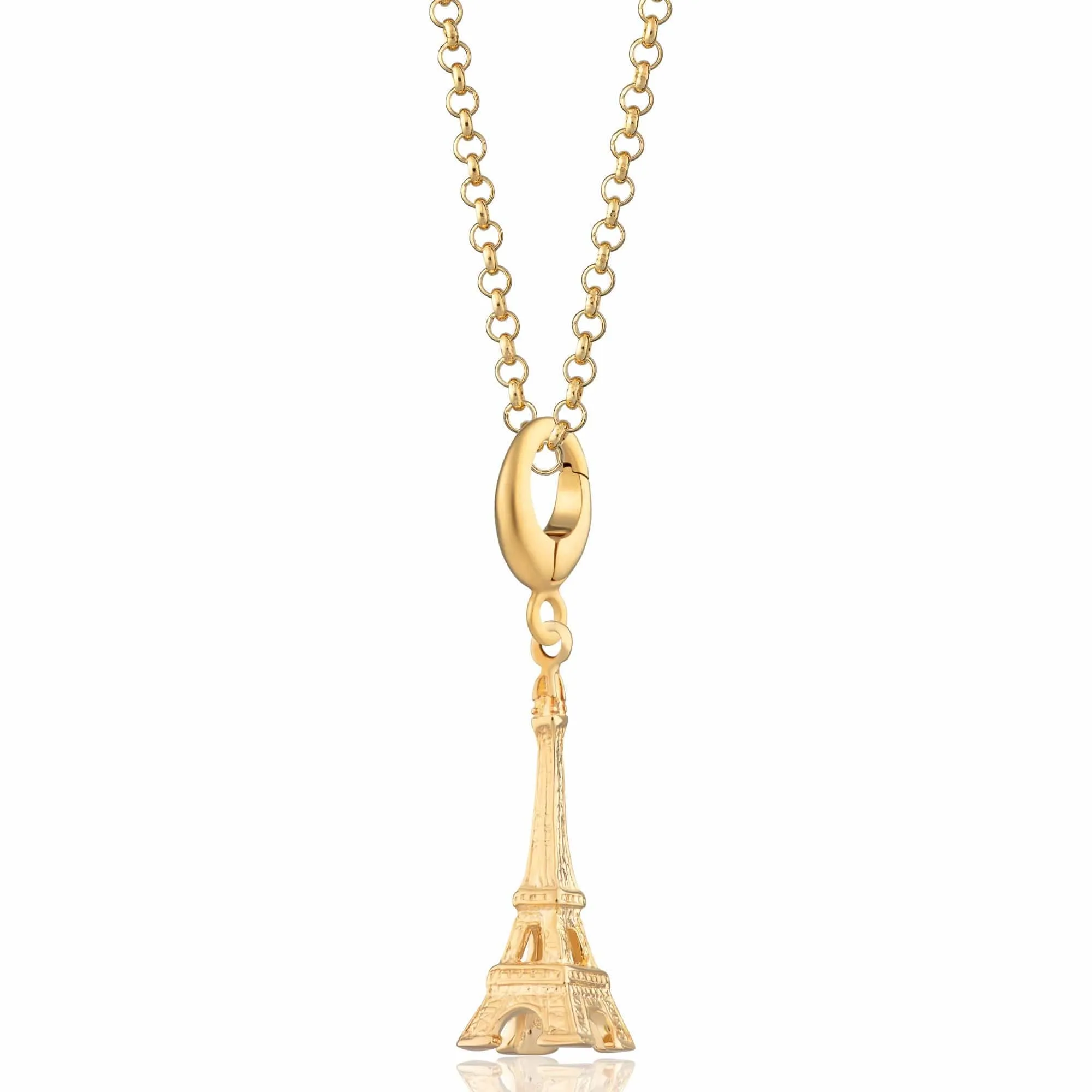 Gold Eiffel Tower Charm Necklace sold by Lily Charmed
