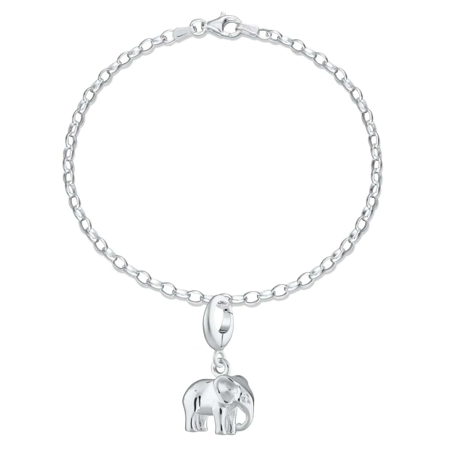 Silver Elephant Charm Bracelet sold by Lily Charmed