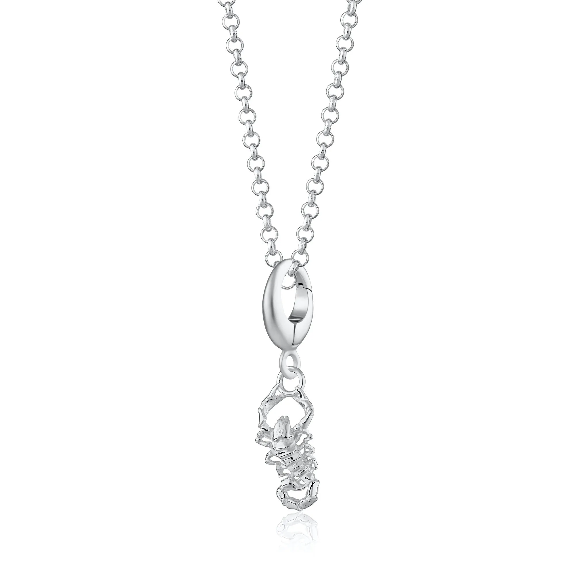 Silver Scorpion Charm Necklace sold by Lily Charmed