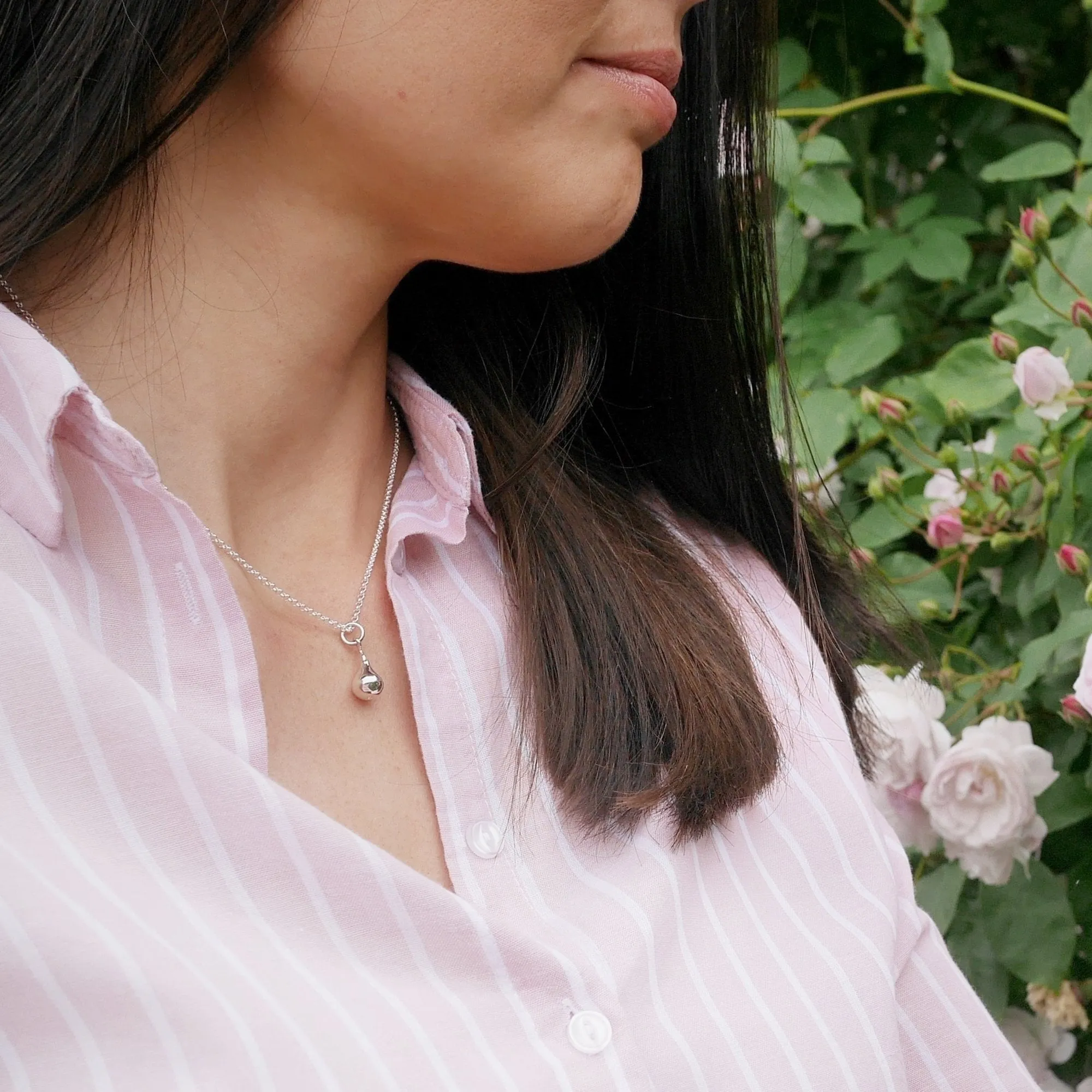 Silver Pear Charm Necklace sold by Lily Charmed product image thumbnail 2