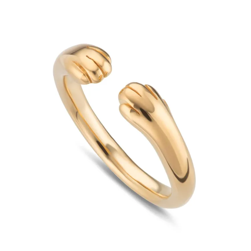 Gold Plated Open Paw Ring sold by Lily Charmed