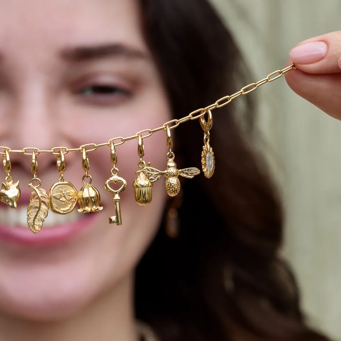 Engraved Gold Plated Manifest Change Charm sold by Lily Charmed product image thumbnail 4