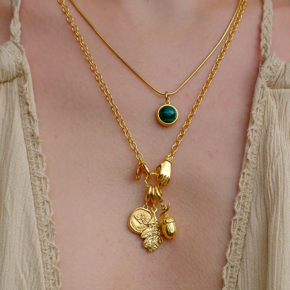 Engraved Gold Plated Manifest Change Charm sold by Lily Charmed product image thumbnail 2