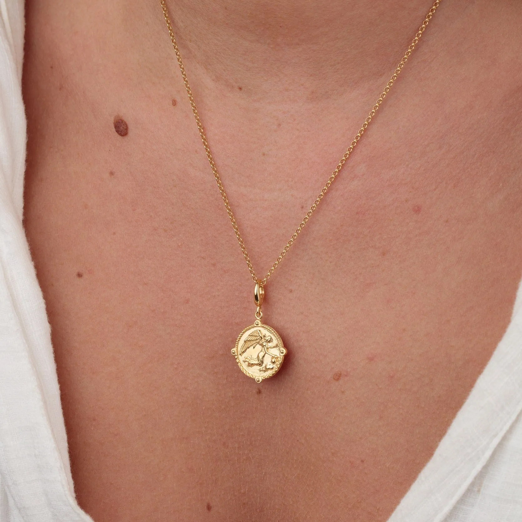 Gold Goddess of Communication Iris Charm Necklace sold by Lily Charmed product image thumbnail 4