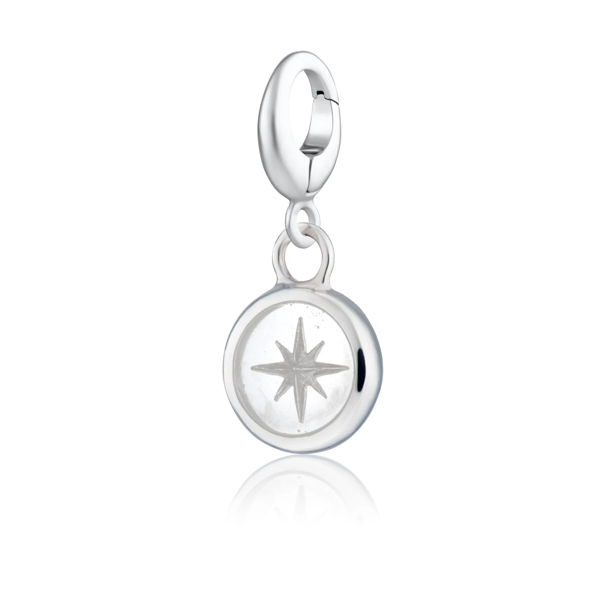 Silver White Star Resin Capture Charm sold by Lily Charmed