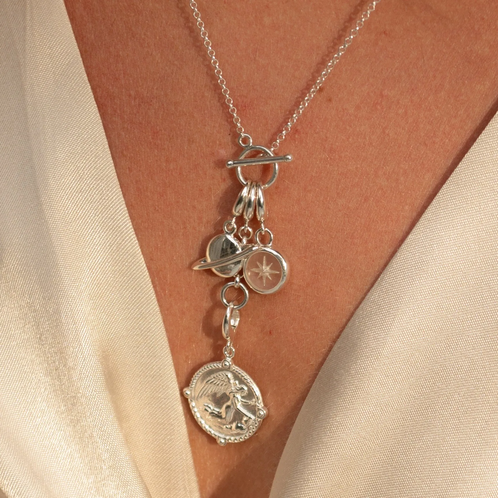 Silver White Star Resin Capture Charm sold by Lily Charmed product image thumbnail 2