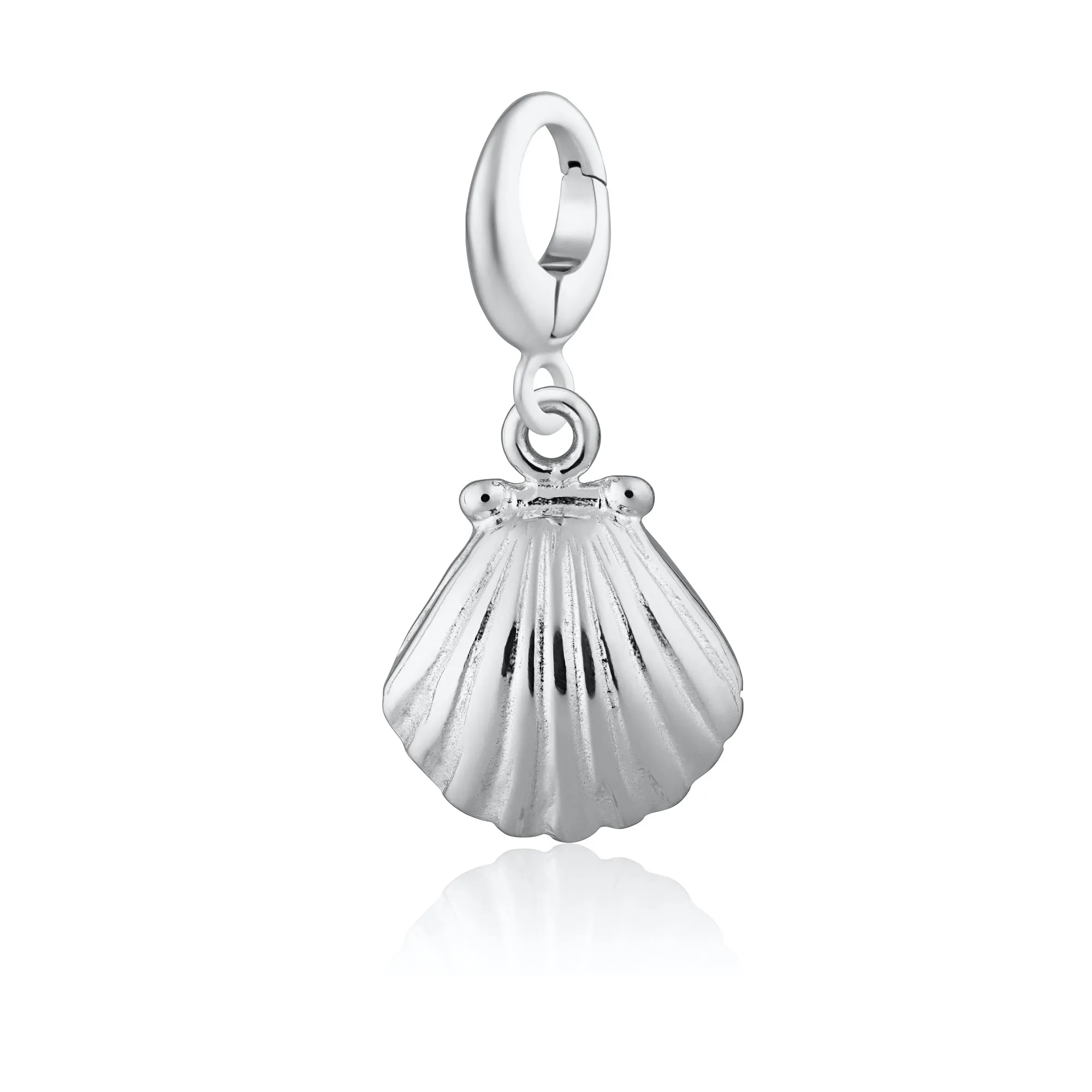 Silver Clam Shell Charm sold by Lily Charmed