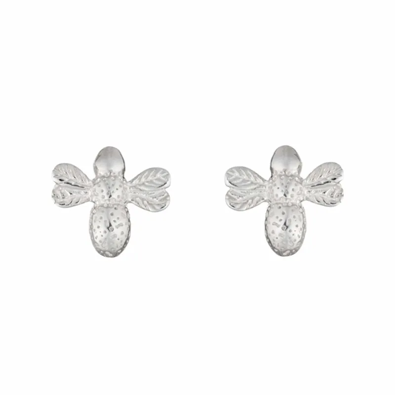 Silver Bee Stud Earrings sold by Lily Charmed