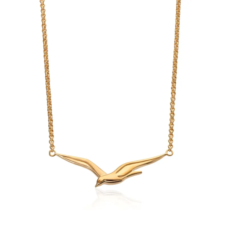 Gold Plated Soaring Bird Necklace sold by Lily Charmed
