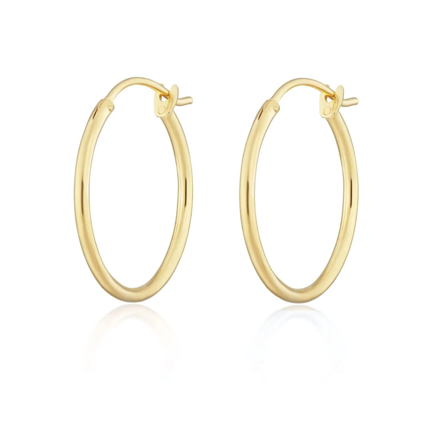 Gold Plated Classic Maxi Hoop Earrings sold by Lily Charmed