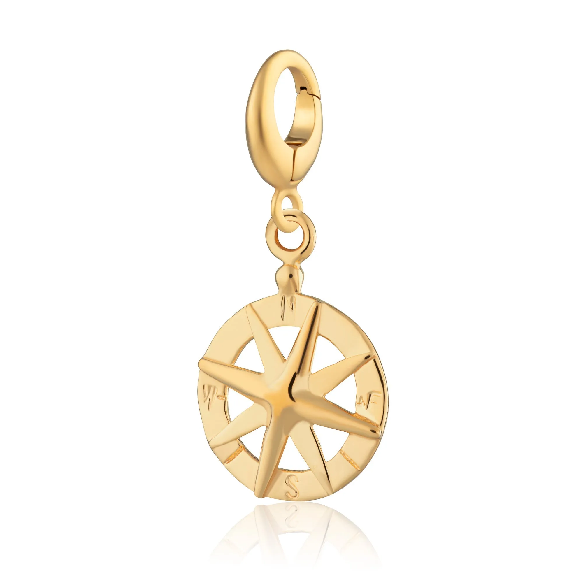 Gold Plated Compass Charm sold by Lily Charmed