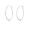 Silver Classic Maxi Hoop Earrings sold by Lily Charmed