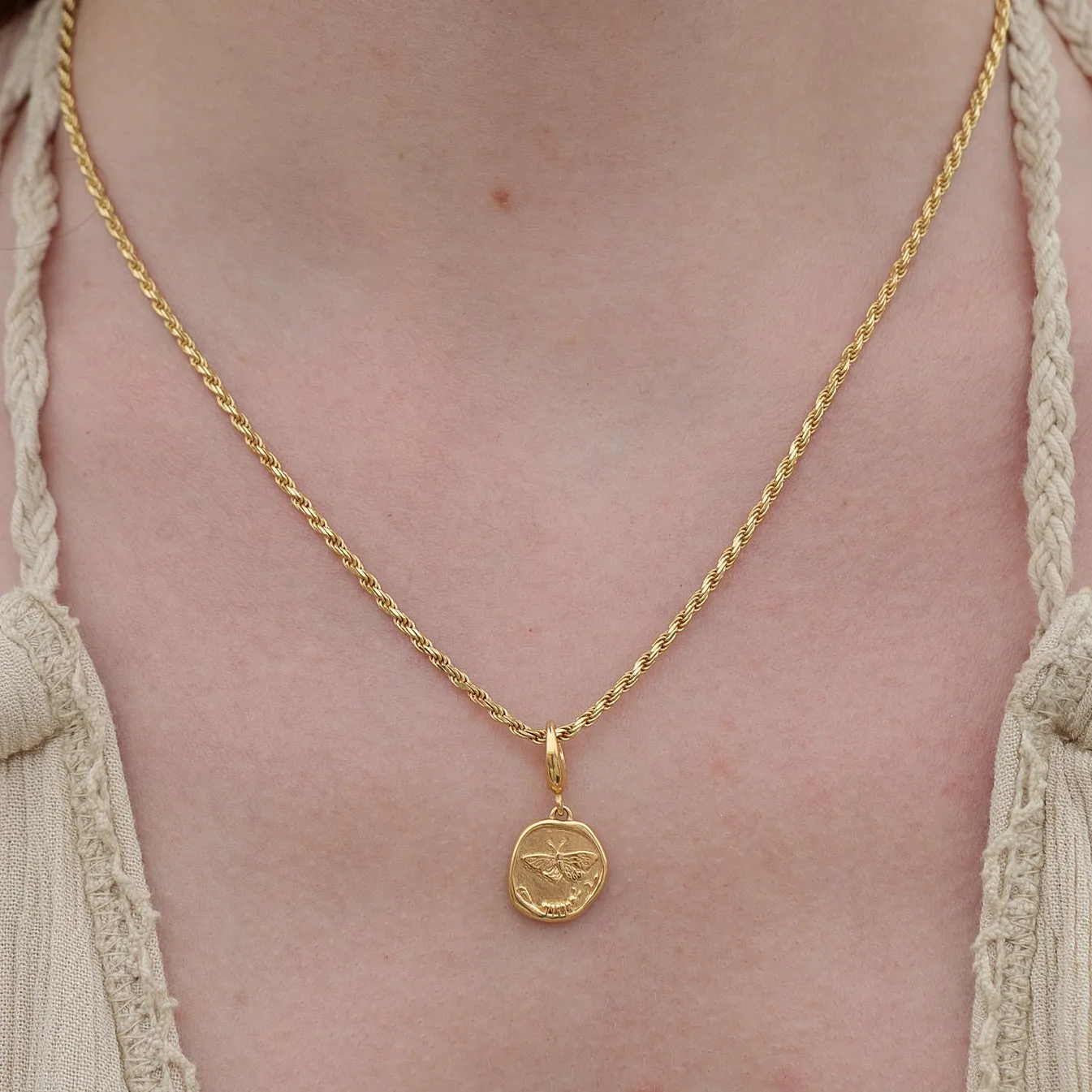 Gold Manifest Change Charm Necklace sold by Lily Charmed product image thumbnail 2