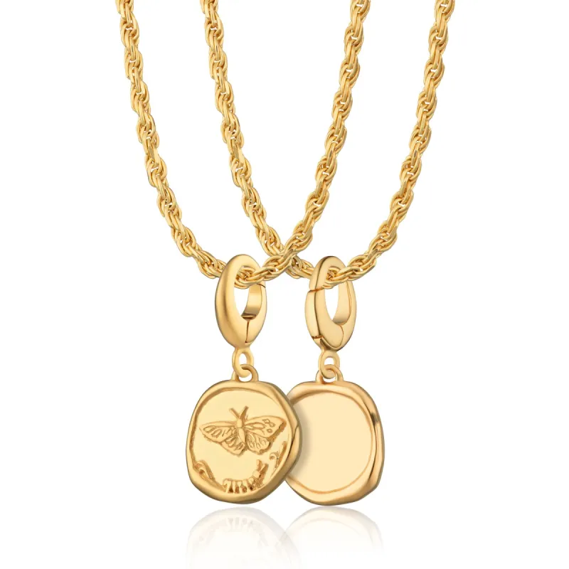 Engraved Gold Plated Manifest Change Necklace sold by Lily Charmed