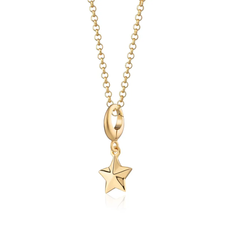 Gold Plated Faceted Star Necklace sold by Lily Charmed