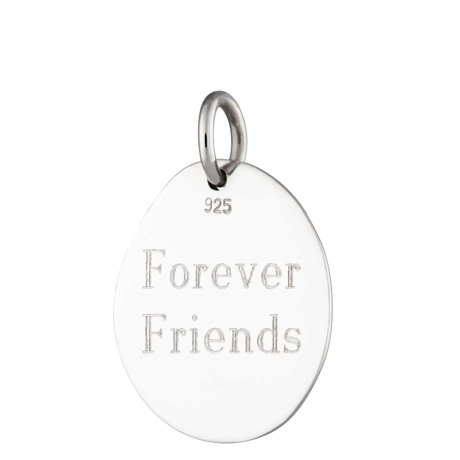 Engraved Silver Pebble Charm (Medium) sold by Lily Charmed product image thumbnail 3
