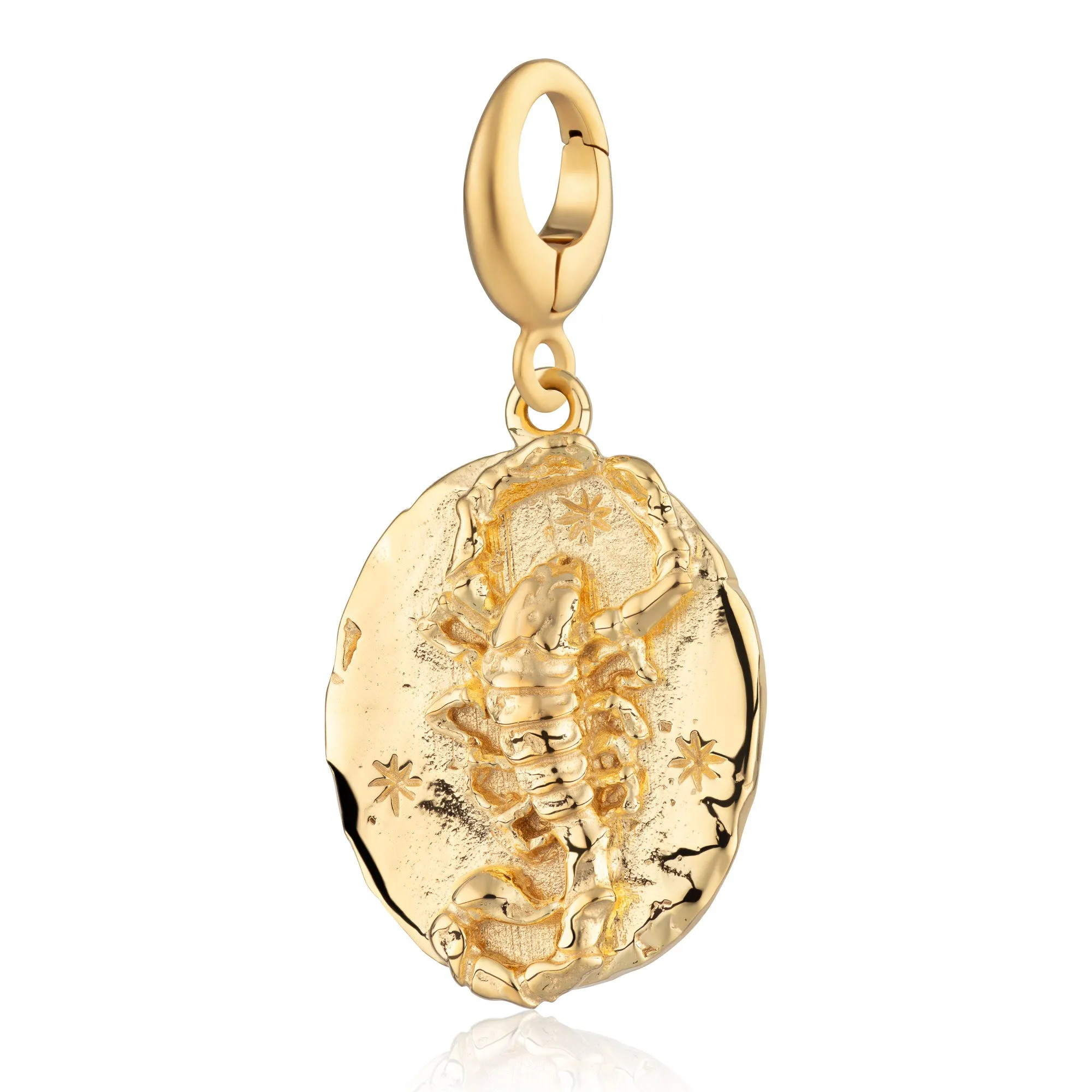 Engraved Gold Plated Scorpio Zodiac Charm sold by Lily Charmed