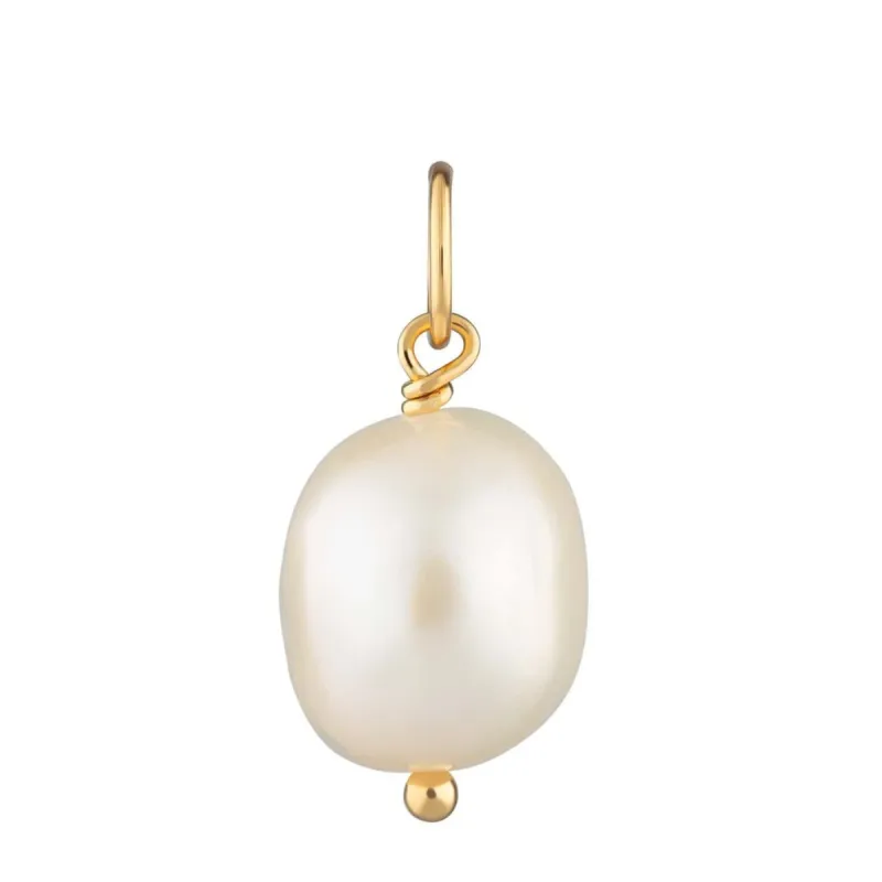 Gold Plated Baroque Pearl Charm sold by Lily Charmed