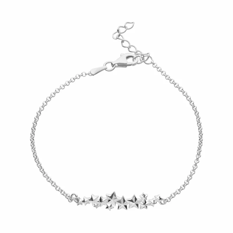 Silver Star Cluster Bracelet sold by Lily Charmed