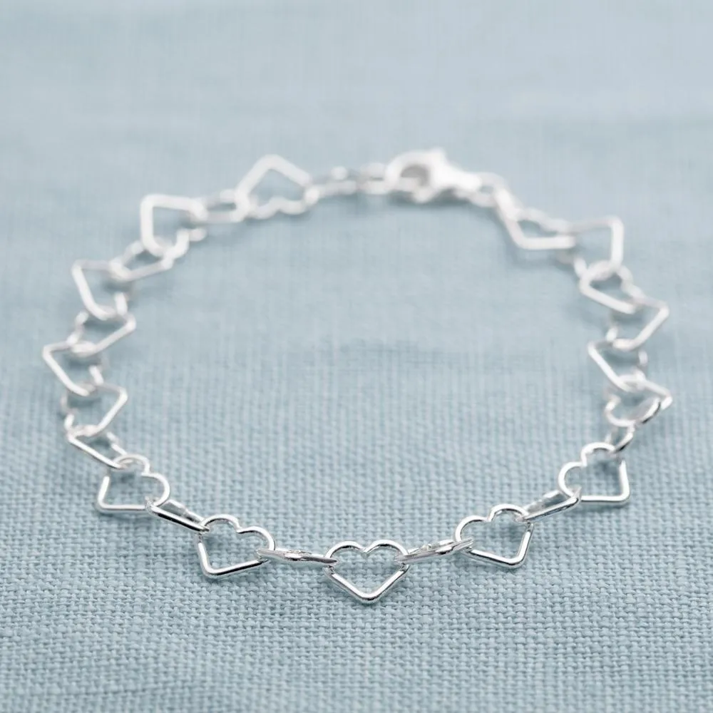 Silver Mother and Daughter Heart Bracelet Set sold by Lily Charmed product image thumbnail 2