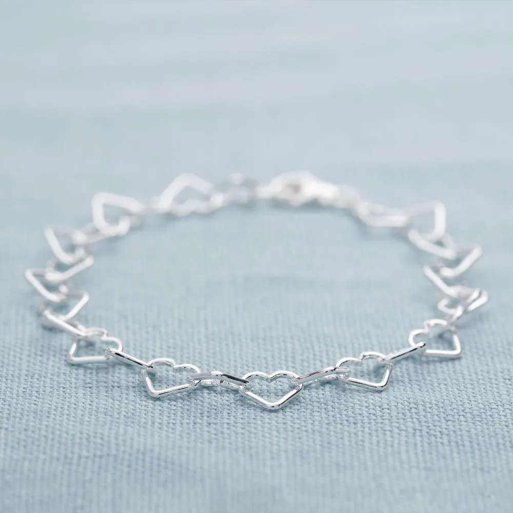 Silver Mother and Daughter Heart Bracelet Set sold by Lily Charmed product image thumbnail 4