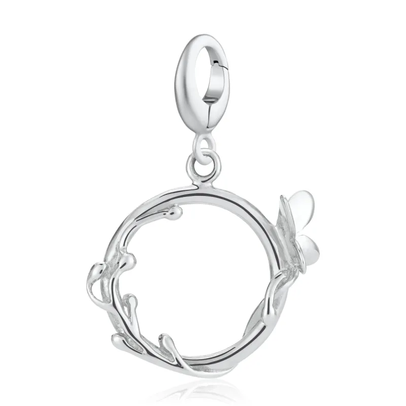 Silver Butterfly Ring Charm sold by Lily Charmed