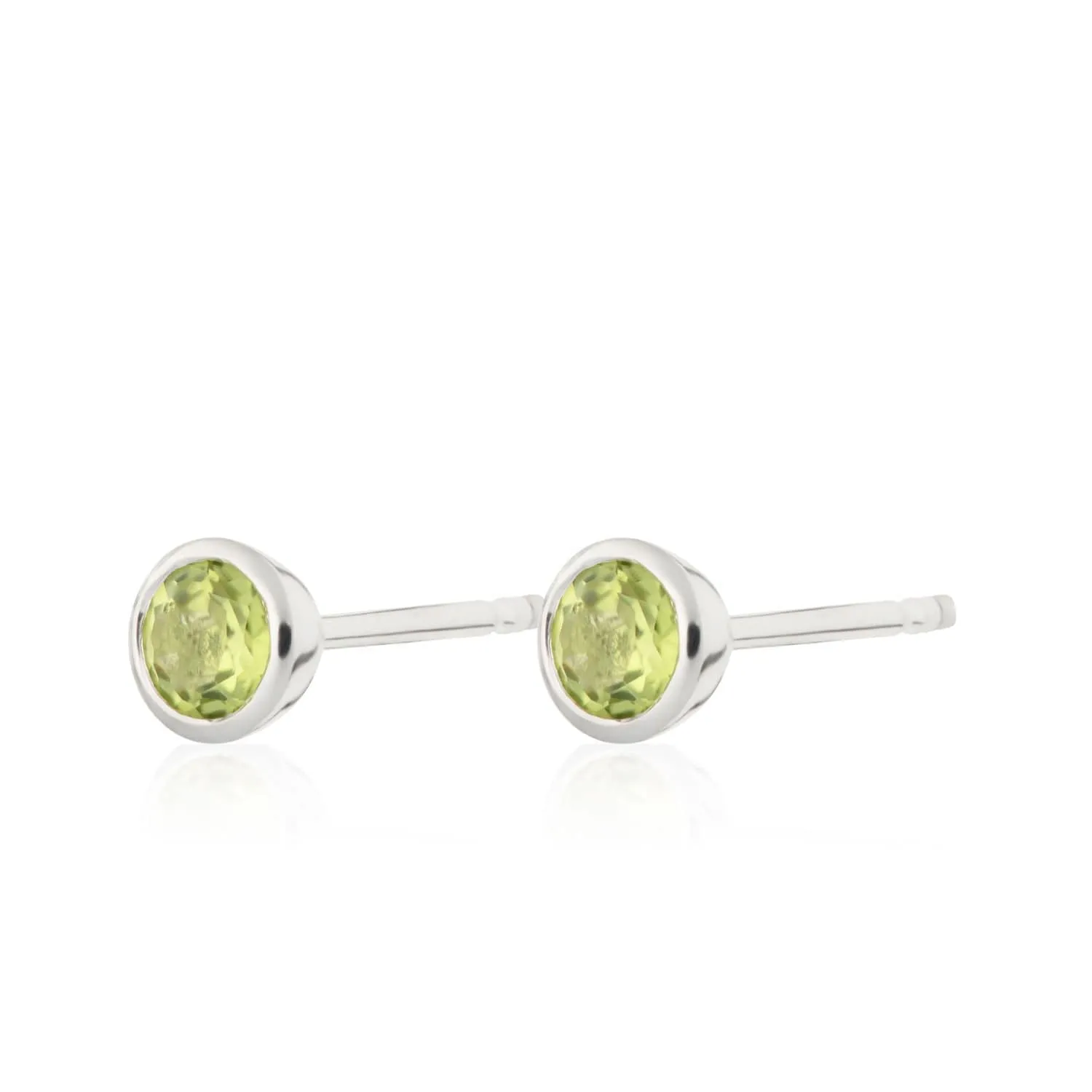 August Birthstone Stud Earrings (Peridot) sold by Lily Charmed