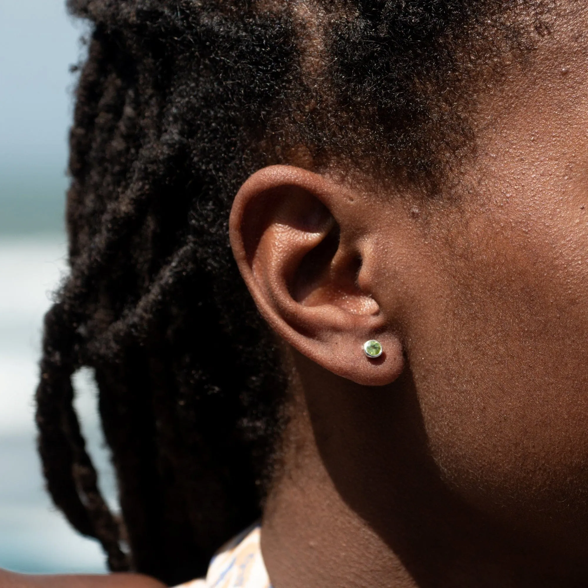 August Birthstone Stud Earrings (Peridot) sold by Lily Charmed product image thumbnail 5