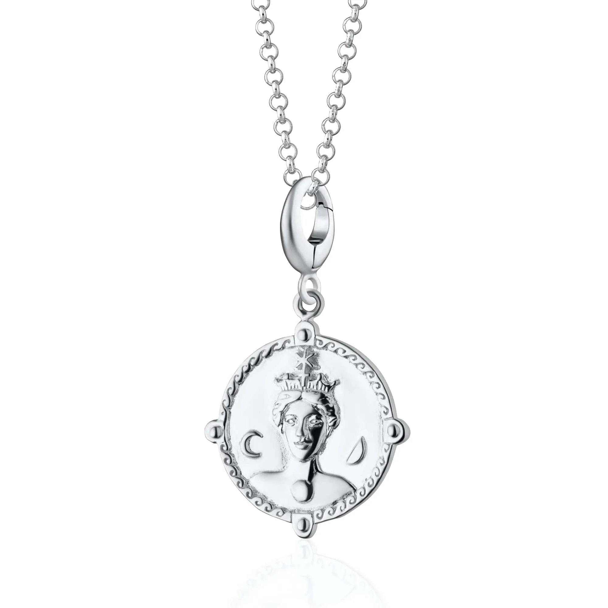 Silver Goddess of Women & Mothers Hera Charm Necklace sold by Lily Charmed product image thumbnail 5